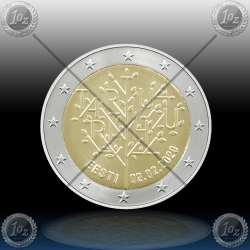 2 EVRO ESTONIJA 2020 "Tartu Peace Treaty" UNC